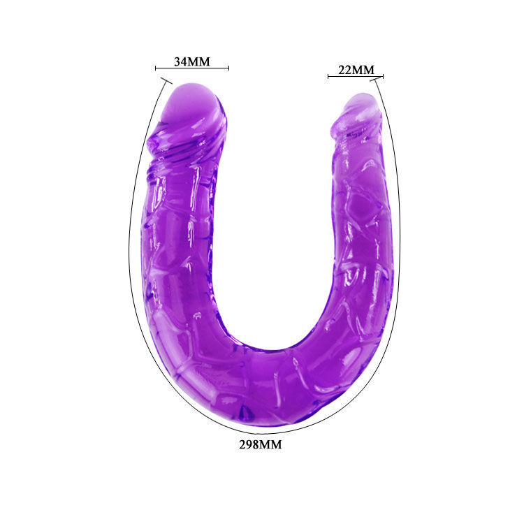 BAILE - DOUBLE DILDO IN LILAC FLEXIBLE JELLY - Imagen 4