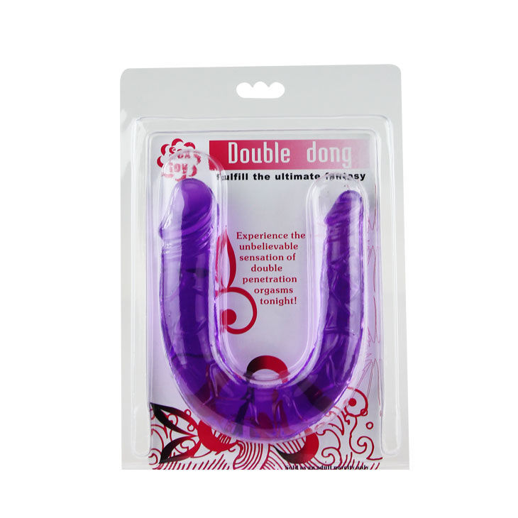 BAILE - DOUBLE DILDO IN LILAC FLEXIBLE JELLY - Imagen 5