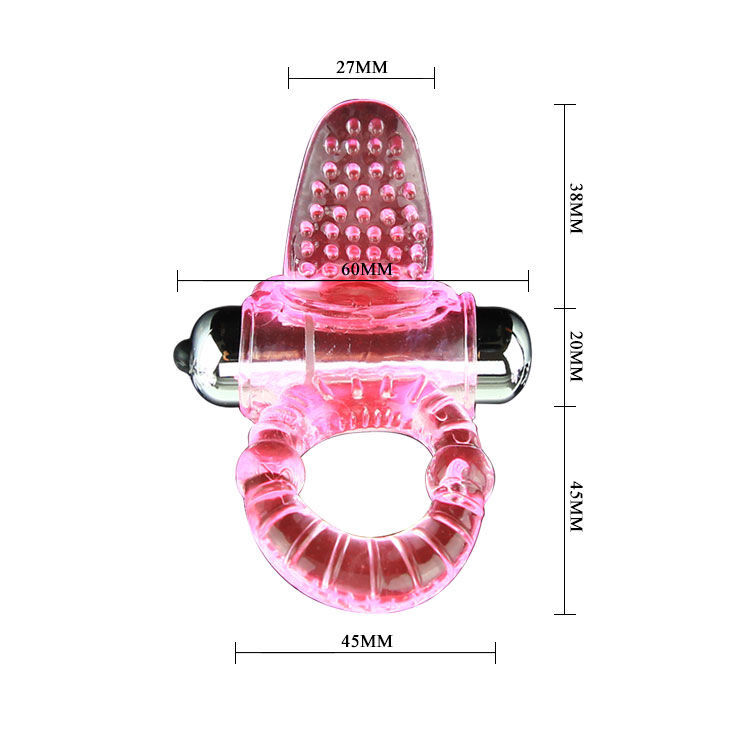 BAILE - SWEET ABS 10 RHYTHMS RING PINK VIBRATOR PENIS RING - Imagen 4