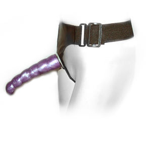 BAILE - LILAC FEMALE ANAL AND VAGINAL HARNESS GPOINT 17 CM - Imagen 2