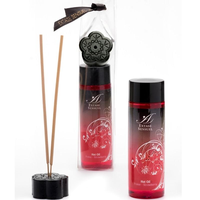 EXTASE SENSUAL - STRAWBERRY HEAT STIMULATING OIL 100 ML - Imagen 2