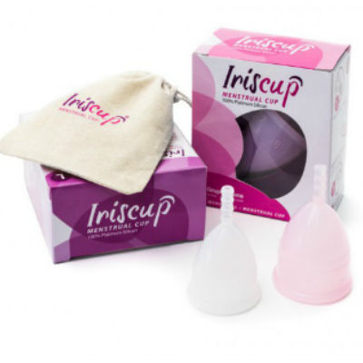 IRISCUP - LARGE PINK MONTH CUP + FREE STERILIZER BAG - Imagen 3