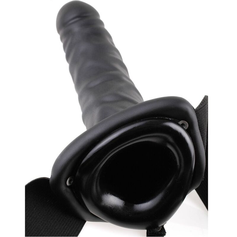 FETISH FANTASY SERIES - 19 CM HOLLOW STRAP-ON BLACK - Imagen 4