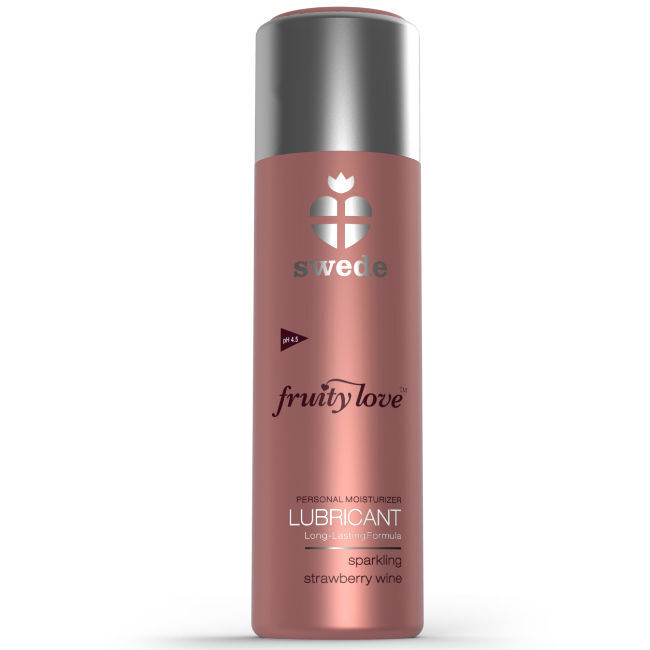 SWEDE - FRUITY LOVE LUBRICANT SPARKLING STRAWBERRY WINE 100 ML - Imagen 2