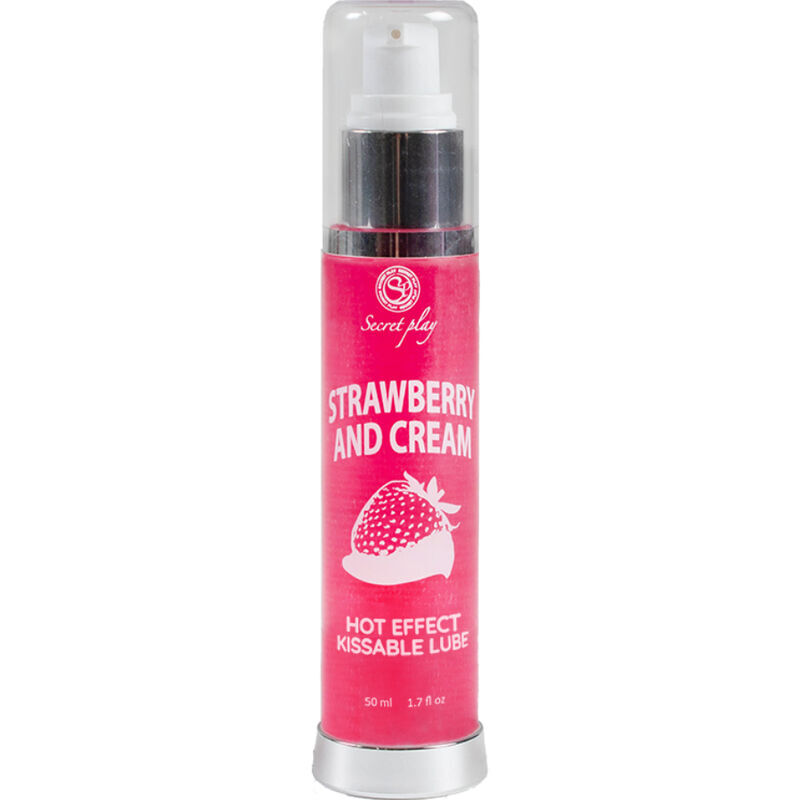 SECRETPLAY - LUBRICANT 2-1 HEAT EFFECT STRAWBERRY CREAM 50 ML - Imagen 2
