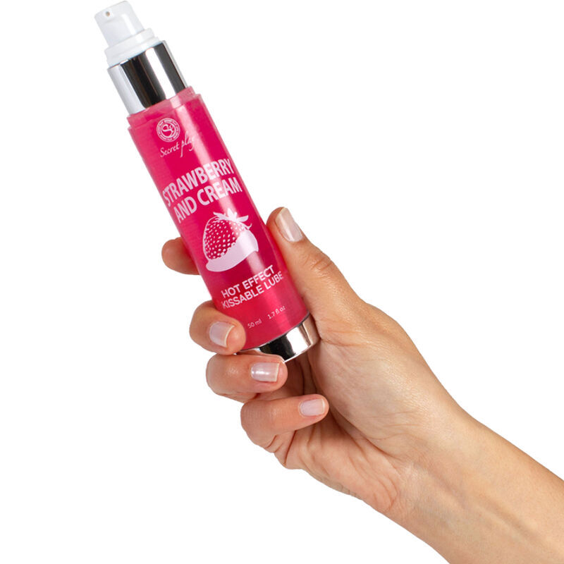 SECRETPLAY - LUBRICANT 2-1 HEAT EFFECT STRAWBERRY CREAM 50 ML - Imagen 3