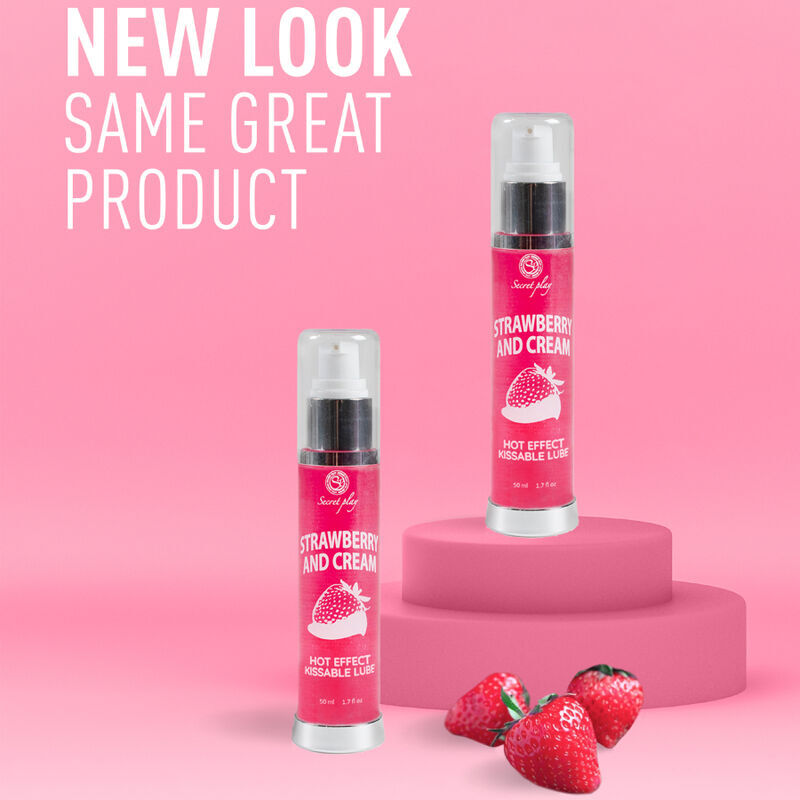 SECRETPLAY - LUBRICANT 2-1 HEAT EFFECT STRAWBERRY CREAM 50 ML - Imagen 4