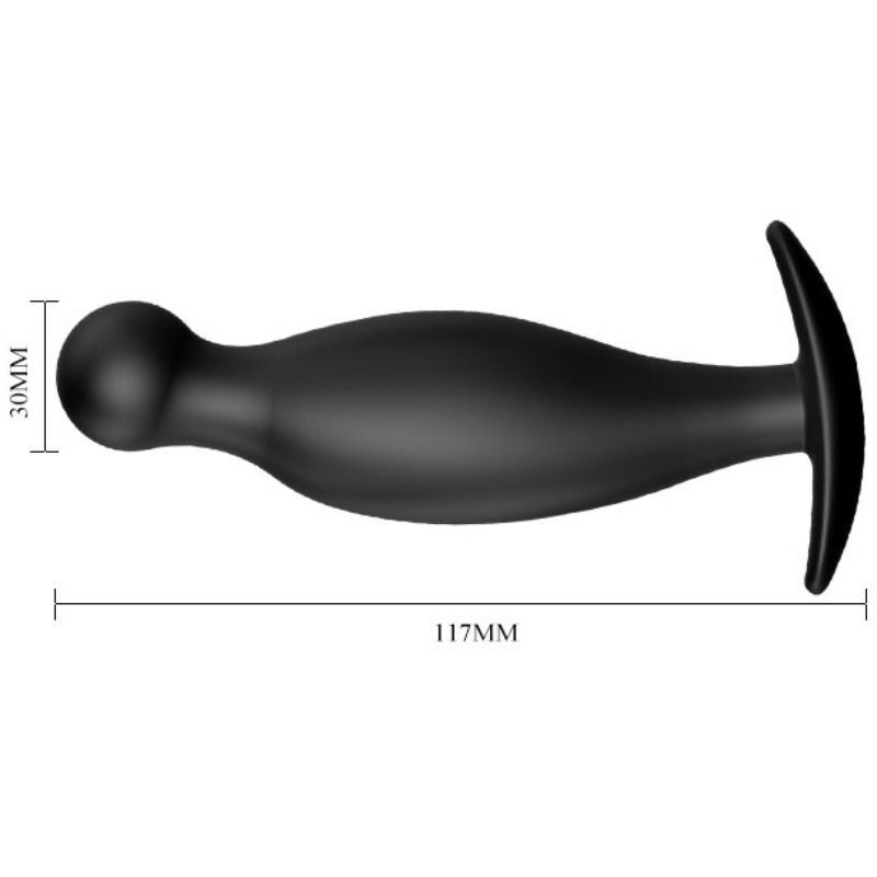 PRETTY LOVE - SILICONE ANAL PLUG 11.7 CM BLACK - Imagen 4