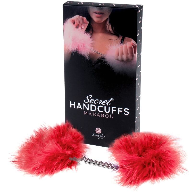 SECRETPLAY - RED MARABOU HANDCUFFS - Imagen 2