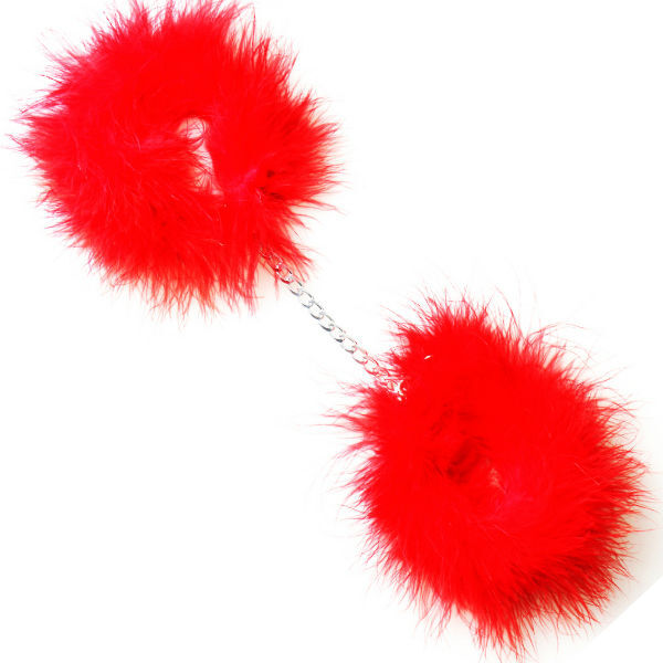SECRETPLAY - RED MARABOU HANDCUFFS - Imagen 3