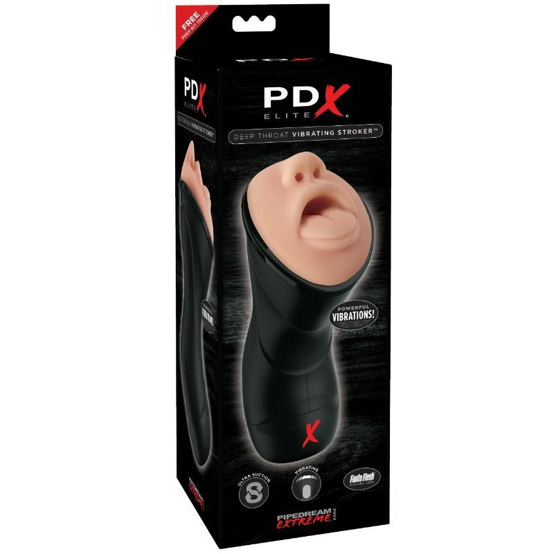 PDX ELITE - DEEP THROAT VIBRATING STROKER - Imagen 3
