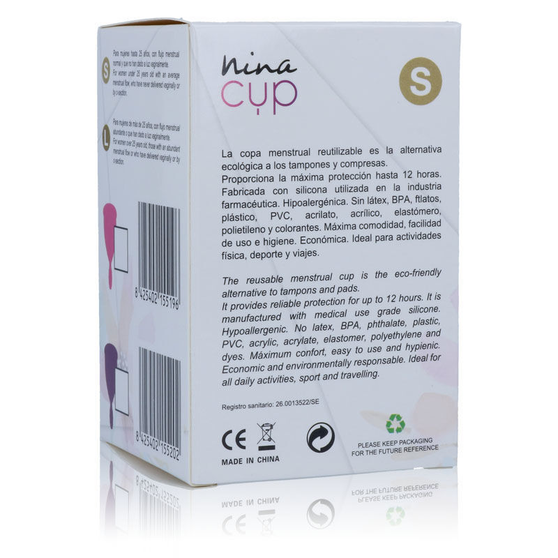 NINA KIKÍ - MENSTRUAL CUP PINK - SIZE S - Imagen 3