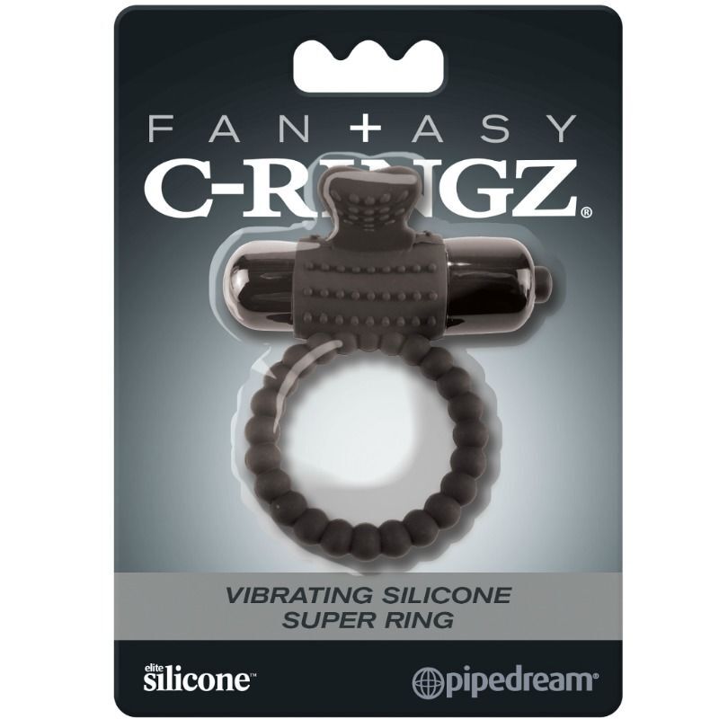 FANTASY C-RINGZ - BLACK SILICONE VIBRATING RING - Imagen 3