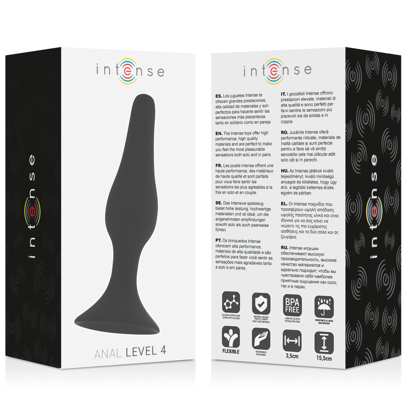 INTENSE - ANAL LEVEL 4 15.5CM BLACK - Imagen 4