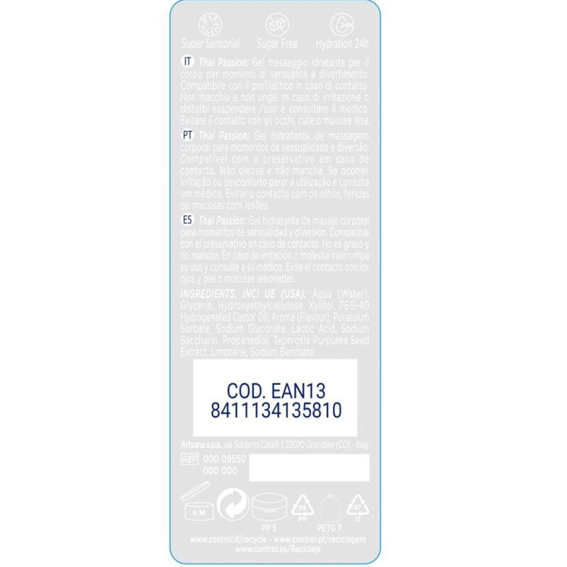 CONTROL - 2 EN 1 MASSAGE PLEASURE THAI PASSION 200 ML - Imagen 2