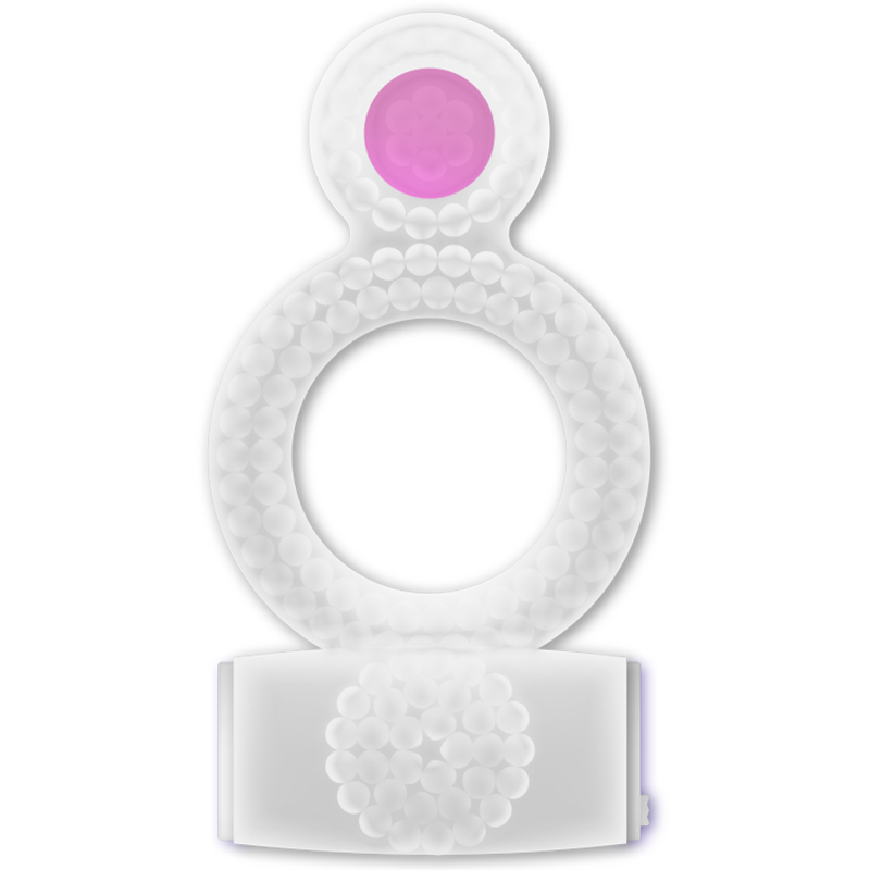 CASUAL LOVE - RING VIBRATING DOUBLE PLEASURE TRANSPARENT - Imagen 2