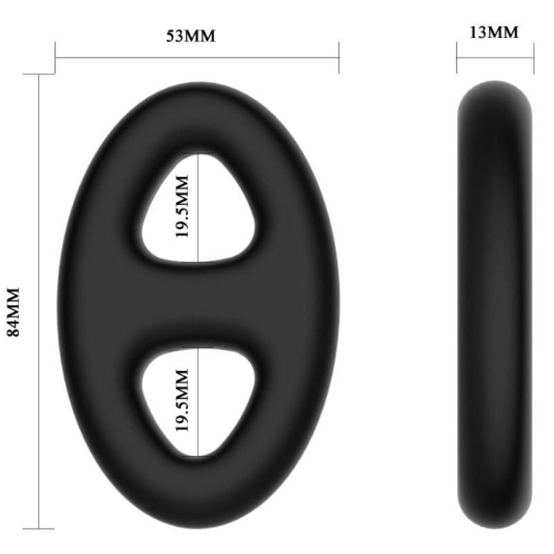 CRAZY BULL - DOUBLE OVAL SILICONE RING - Imagen 5