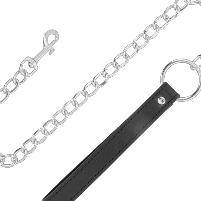 DARKNESS - COMFORTABLE POSTURE NECKLACE WITH LEATHER CHAIN - Imagen 3