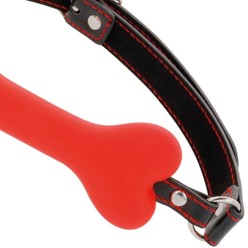 DARKNESS - RED BONE SILICONE GAG - Imagen 3