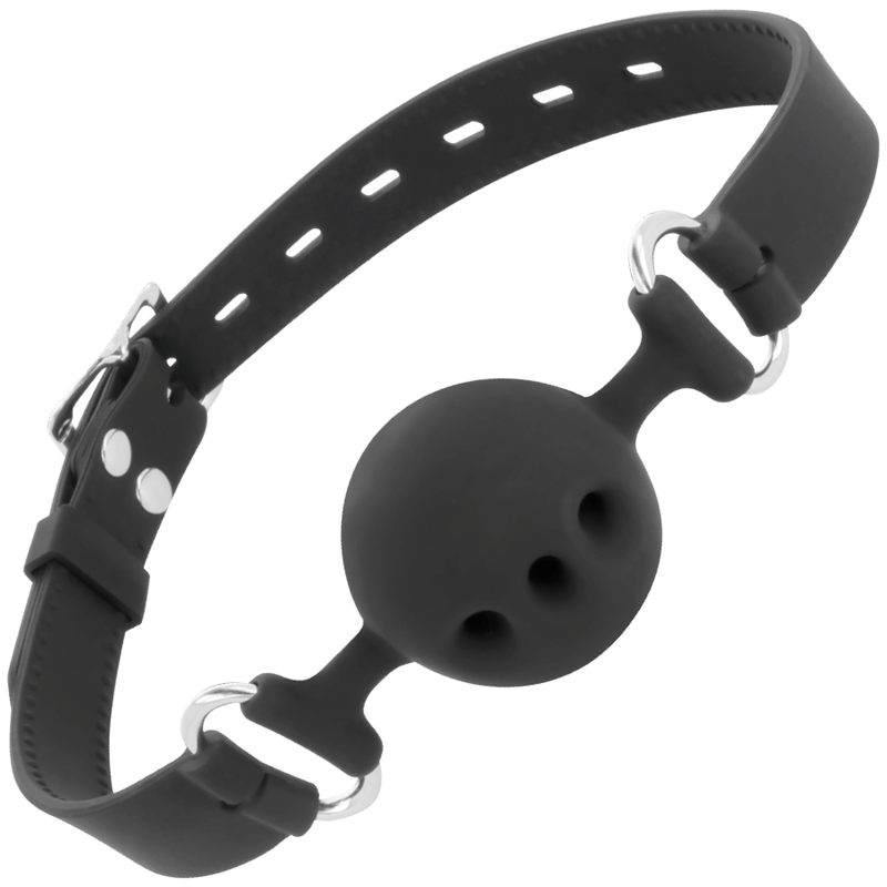 DARKNESS - BLACK BREATHABLE SILICONE GAG - Imagen 2
