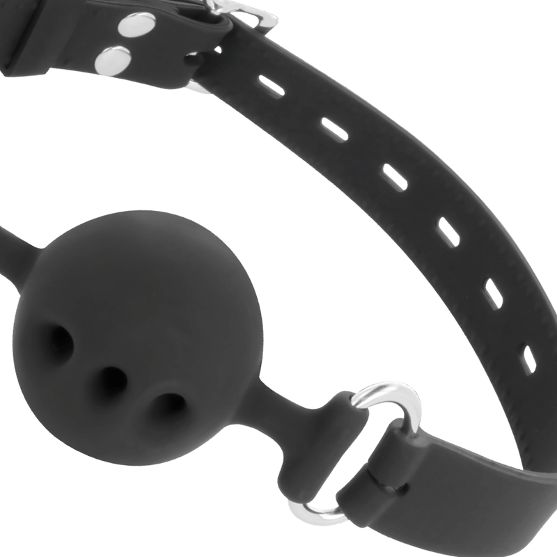 DARKNESS - BLACK BREATHABLE SILICONE GAG - Imagen 3