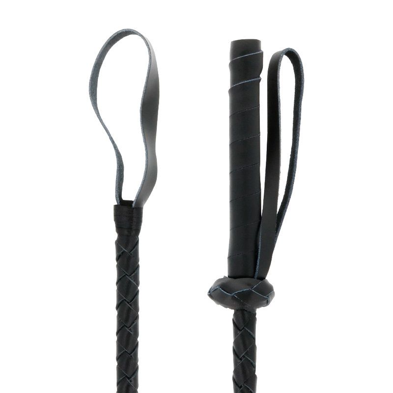 DARKNESS - LEATHER FETISH BDSM WHIP 60CM - Imagen 2