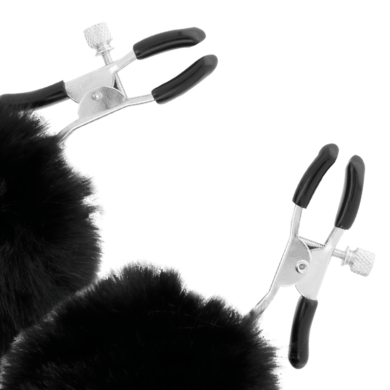 DARKNESS - NIPPLE CLAMPS WITH POM POMS 1 - Imagen 2