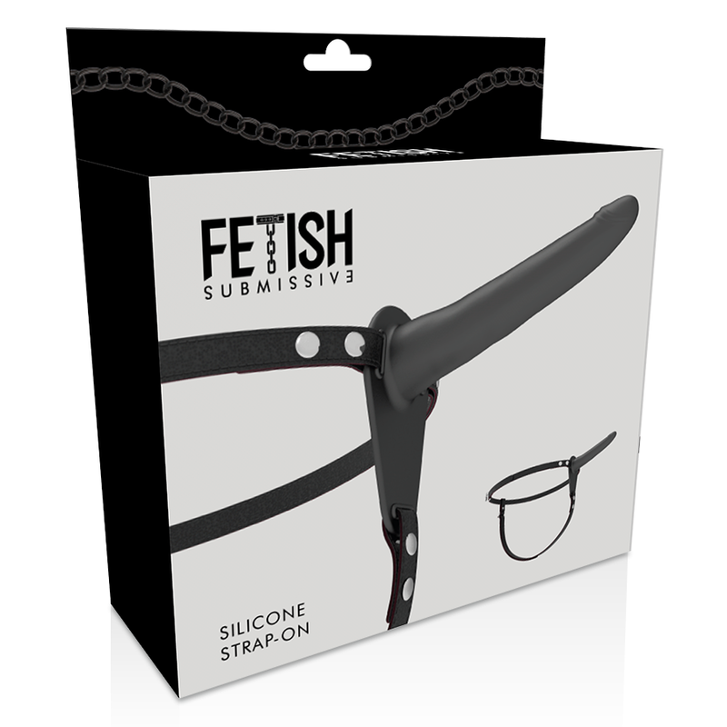 FETISH SUBMISSIVE HARNESS - BLACK SILICONE 15 CM - Imagen 4