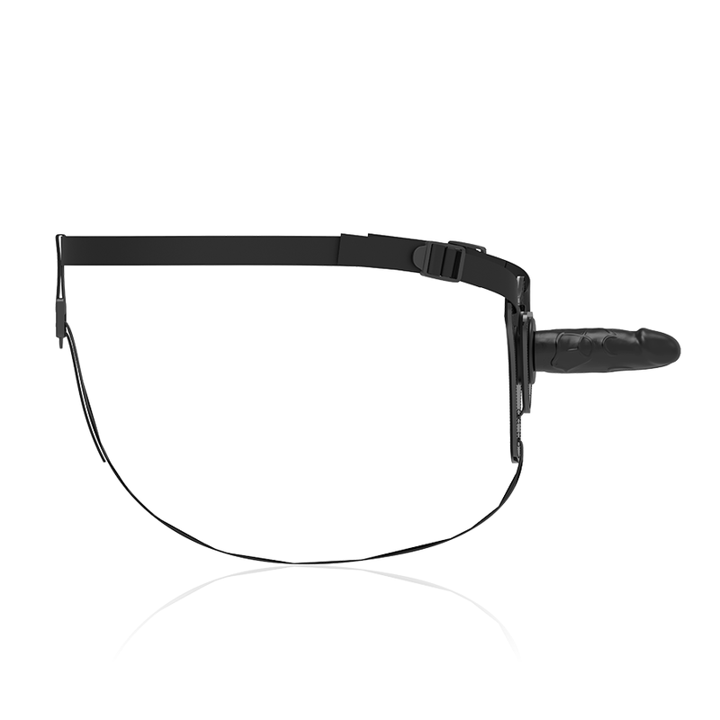 FETISH SUBMISSIVE HARNESS - REALISTIC BLACK SILICONE 15 CM - Imagen 2