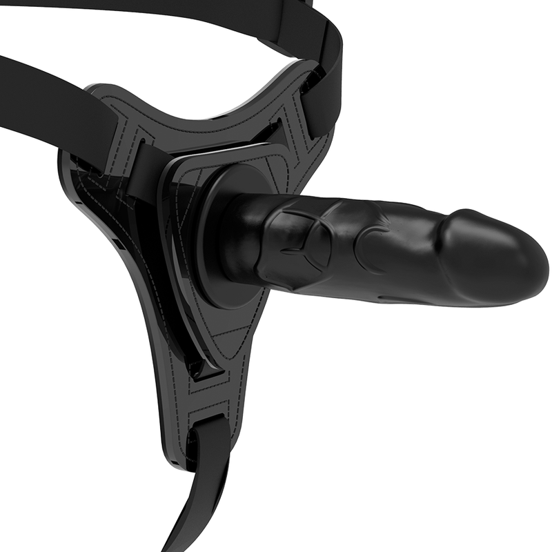 FETISH SUBMISSIVE HARNESS - REALISTIC BLACK SILICONE 15 CM - Imagen 3