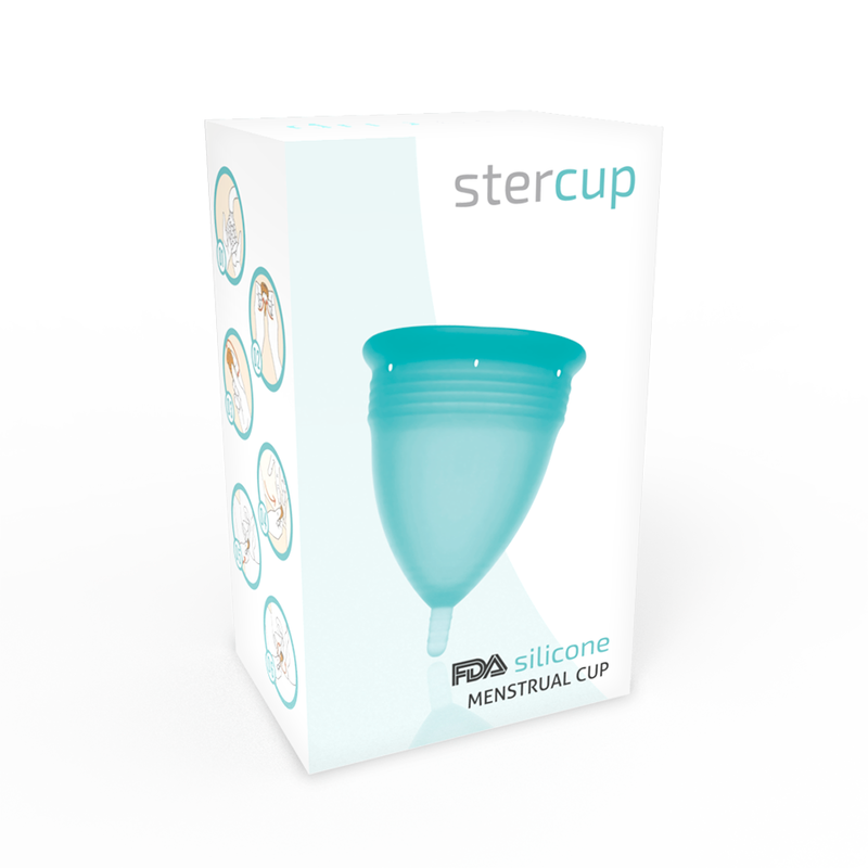 STERCUP - FDA SILICONE MENSTRUAL CUP AQUAMARINE - SIZE L - Imagen 5