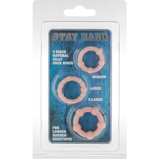 SEVEN CREATIONS - SET OF THREE SKIN PENIS RINGS - Imagen 2