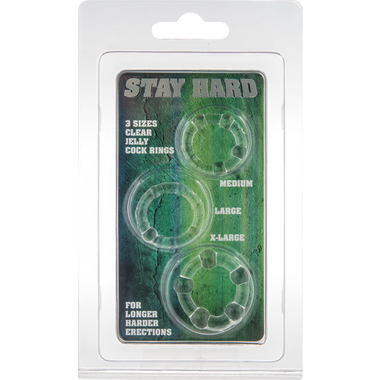 SEVEN CREATIONS - SET OF THREE TRANSPARENT PENIS RINGS - Imagen 2