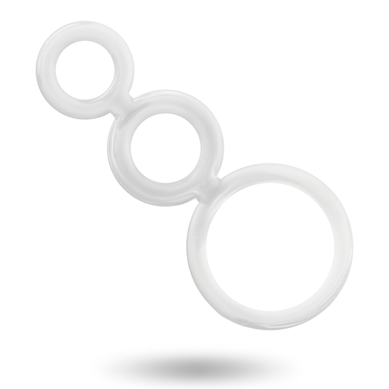 ADDICTED TOYS - RINGS SET FOR PENIS TRANSPARENT - Imagen 3