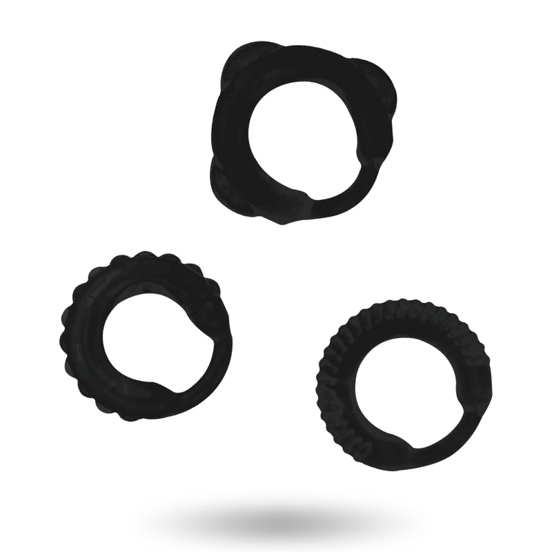 ADDICTED TOYS - C-RING SET BLACK - Imagen 2