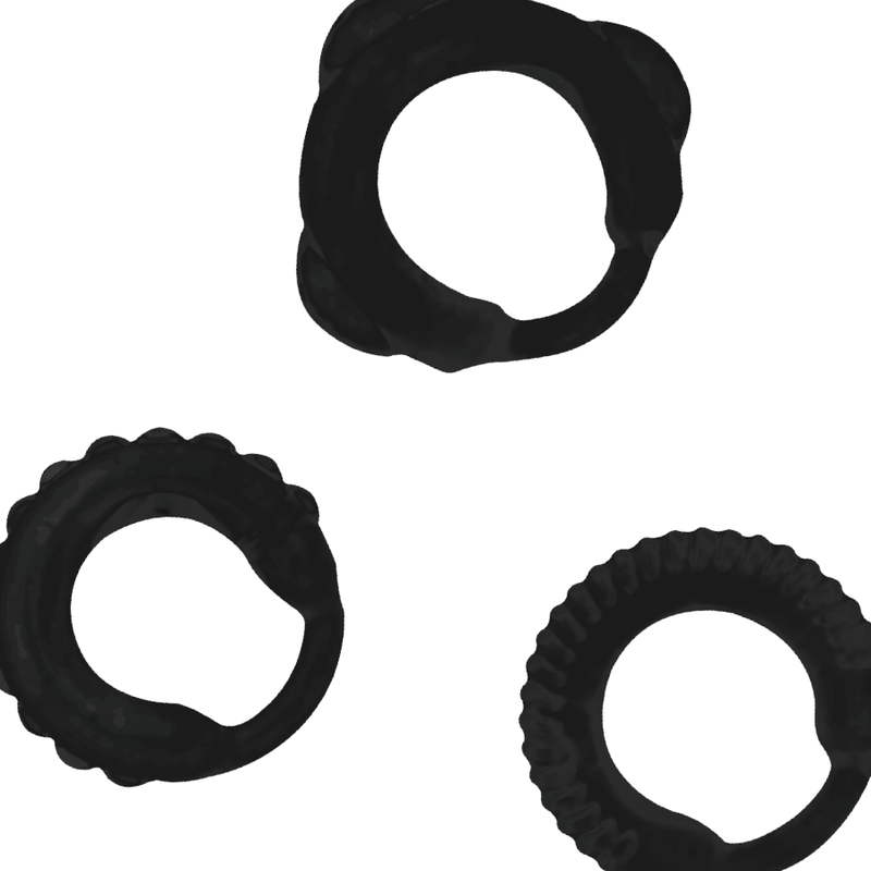 ADDICTED TOYS - C-RING SET BLACK - Imagen 3