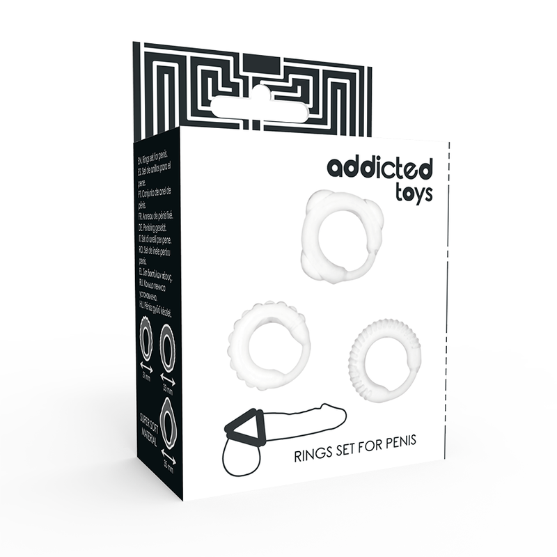 ADDICTED TOYS - C-RING SET CLEAR - Imagen 4