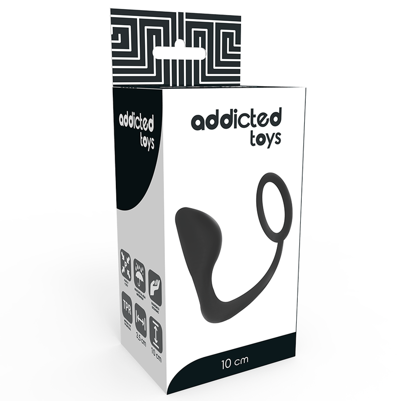 ADDICTED TOYS - ANAL PLUG WITH BLACK PENIS RING - Imagen 4