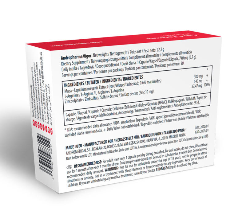 ANDROPHARMA VIGOR - LIBIDO ENHANCING SUPPLEMENT - Imagen 2