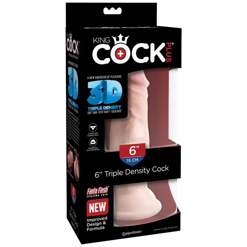 KING COCK - TRIPLE DENSITY DILDO 15 CM - Imagen 5