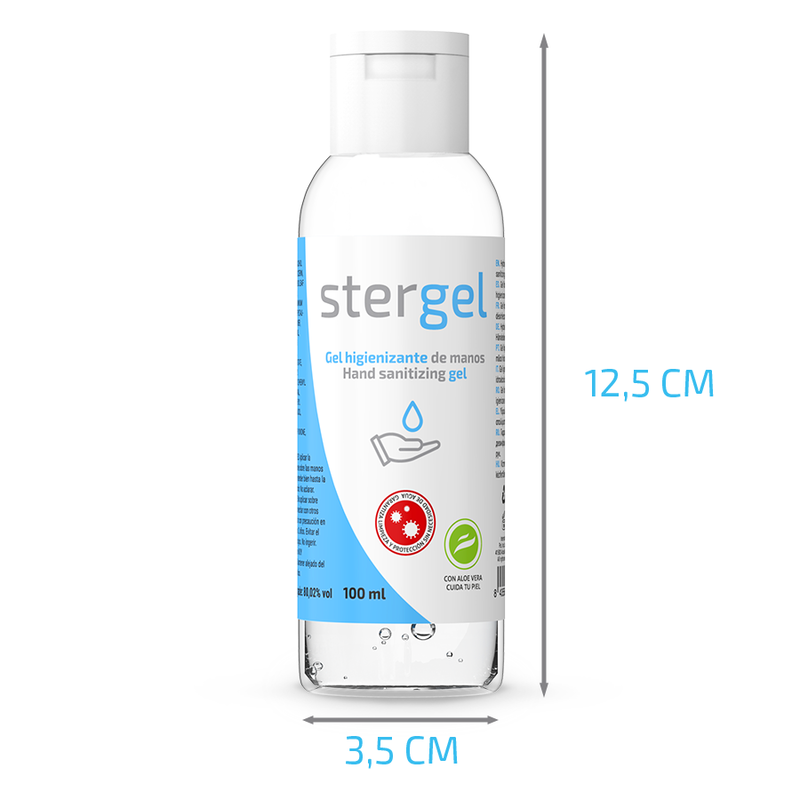 STERGEL - HYDROALCOHOLIC HAND SANITIZING GEL ALOE VERA 100ML - Imagen 2