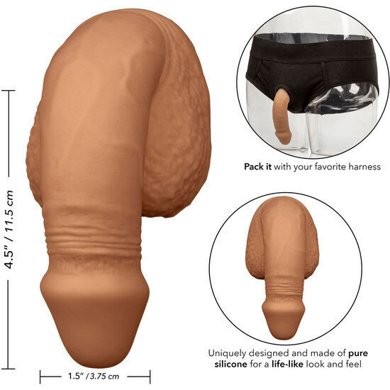 CALEXOTICS - SILICONE PACKING PENIS 12.75 CM CARAMEL - Imagen 4