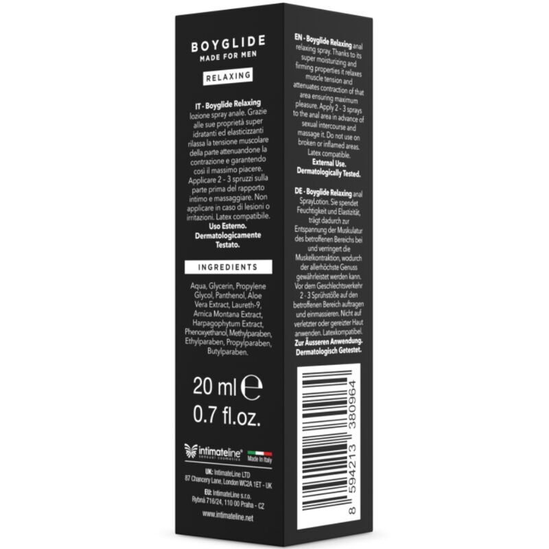 INTIMATELINE - BOYGLIDE ANAL RELAXING SPRAY 20 ML - Imagen 2