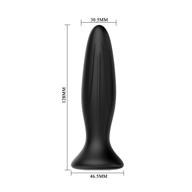 MR PLAY - RECHARGEABLE BLACK VIBRATOR ANAL PLUG - Imagen 4