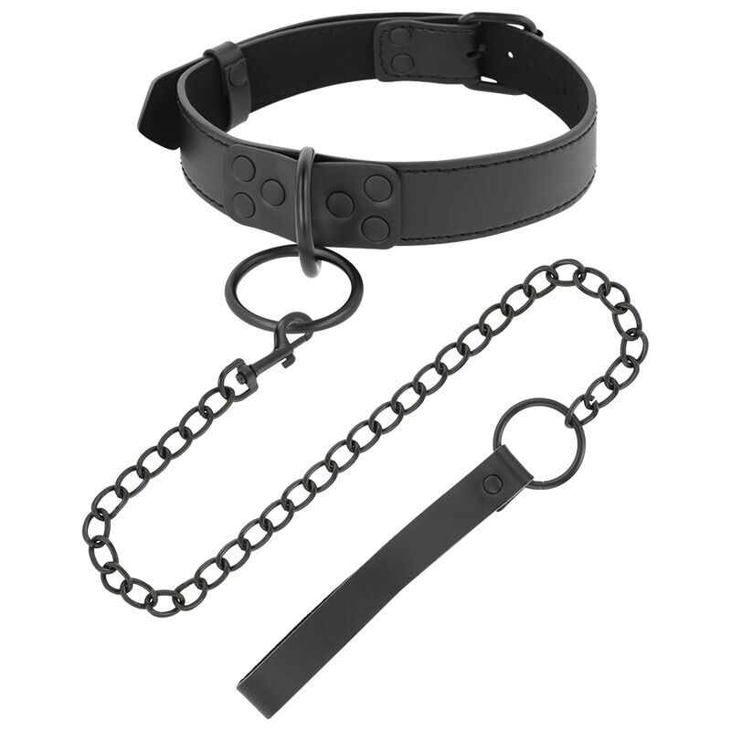 DARKNESS - BLACK NECKLACE WITH CHAIN - Imagen 2