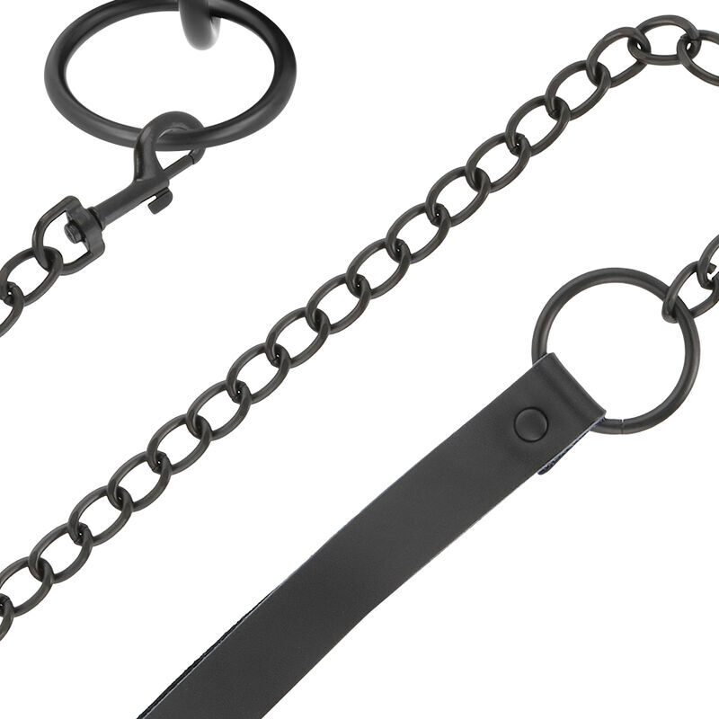 DARKNESS - BLACK NECKLACE WITH CHAIN - Imagen 4