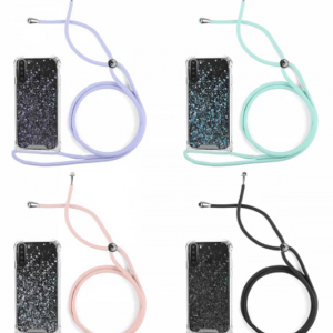 Carcasa Purpurina Con Cuerda Samsung G.A26 5G Negro